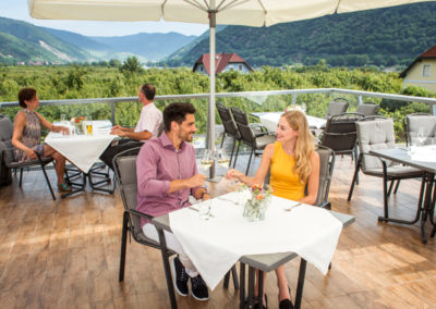 Ausblick in die Wachau von der Terrasse